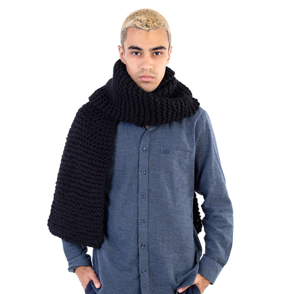 WOOL AND THE GANG MIDNIGHT BLUE SCARF | MENS SIZE 286X30